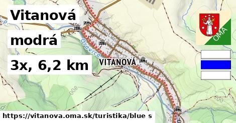 Vitanová Turistické trasy modrá 