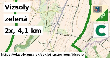 Vizsoly Cyklotrasy zelená bicycle