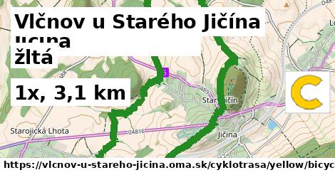 Vlčnov u Starého Jičína Cyklotrasy žltá bicycle