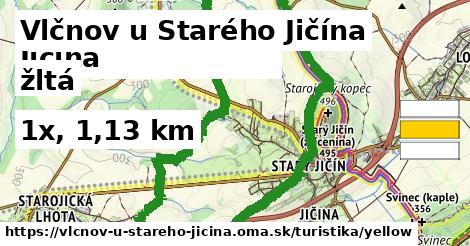 Vlčnov u Starého Jičína Turistické trasy žltá 