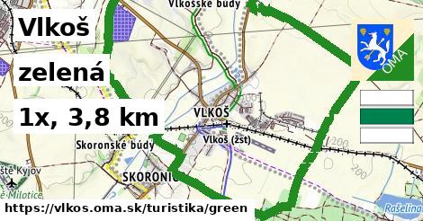 Vlkoš Turistické trasy zelená 