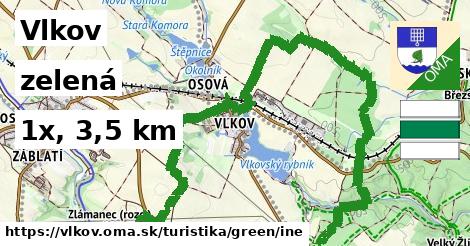 Vlkov Turistické trasy zelená iná