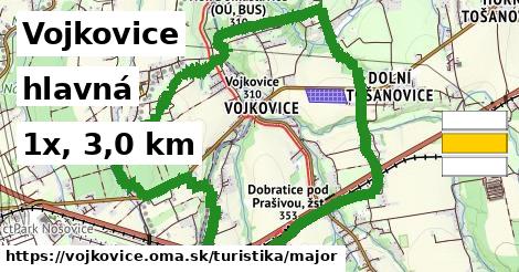 Vojkovice Turistické trasy hlavná 