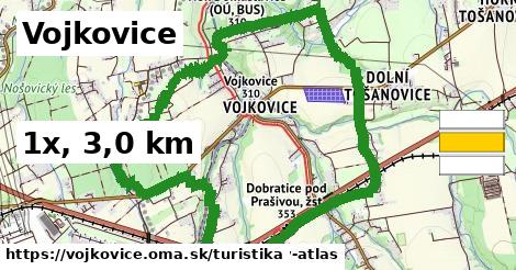 Vojkovice Turistické trasy  