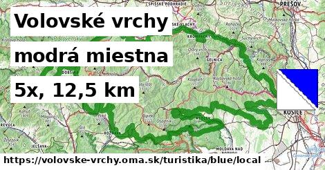 Volovské vrchy Turistické trasy modrá miestna