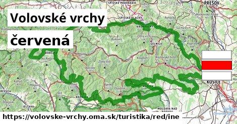 Volovské vrchy Turistické trasy červená iná