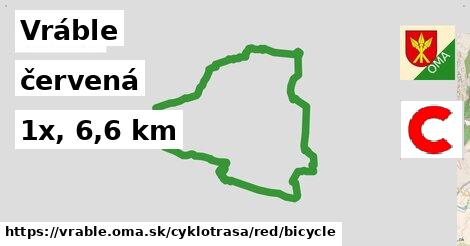 Vráble Cyklotrasy červená bicycle