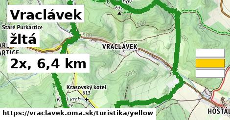 Vraclávek Turistické trasy žltá 
