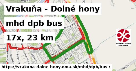 Vrakuňa - Dolné hony Doprava dpb bus