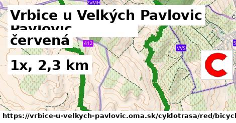 Vrbice u Velkých Pavlovic Cyklotrasy červená bicycle