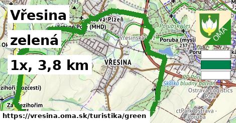 Vřesina Turistické trasy zelená 