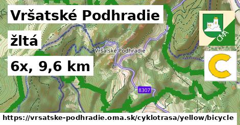 Vršatské Podhradie Cyklotrasy žltá bicycle