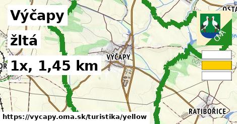 Výčapy Turistické trasy žltá 