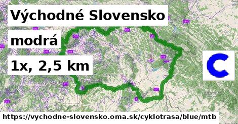 Východné Slovensko Cyklotrasy modrá mtb