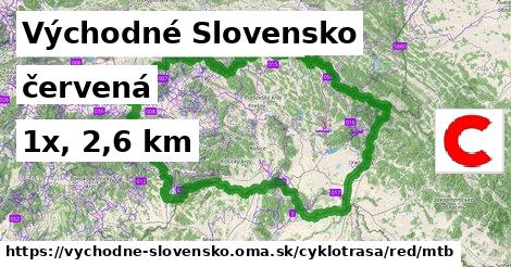 Východné Slovensko Cyklotrasy červená mtb