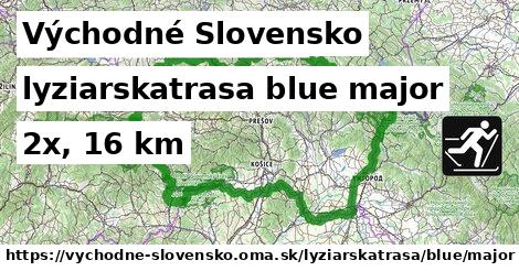 Východné Slovensko Lyžiarske trasy modrá hlavná