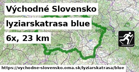 Východné Slovensko Lyžiarske trasy modrá 