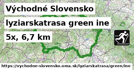 Východné Slovensko Lyžiarske trasy zelená iná