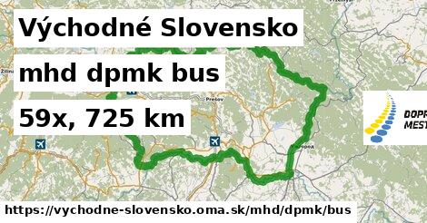 Východné Slovensko Doprava dpmk bus