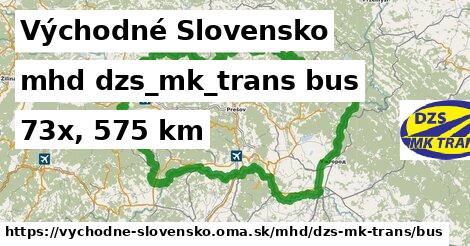 Východné Slovensko Doprava dzs-mk-trans bus