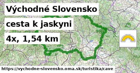 Východné Slovensko Turistické trasy cesta k jaskyni 