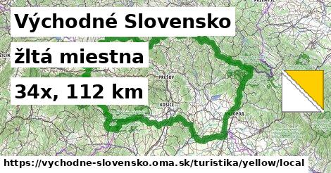 Východné Slovensko Turistické trasy žltá miestna