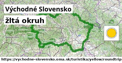 Východné Slovensko Turistické trasy žltá okruh