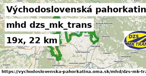 Východoslovenská pahorkatina Doprava dzs-mk-trans 