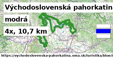 Východoslovenská pahorkatina Turistické trasy modrá iná