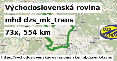 Východoslovenská rovina Doprava dzs-mk-trans 