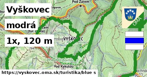 Vyškovec Turistické trasy modrá 