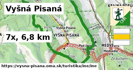 Vyšná Pisaná Turistické trasy iná iná