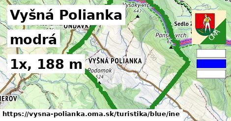 Vyšná Polianka Turistické trasy modrá iná