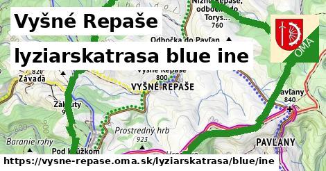 Vyšné Repaše Lyžiarske trasy modrá iná