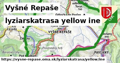 Vyšné Repaše Lyžiarske trasy žltá iná