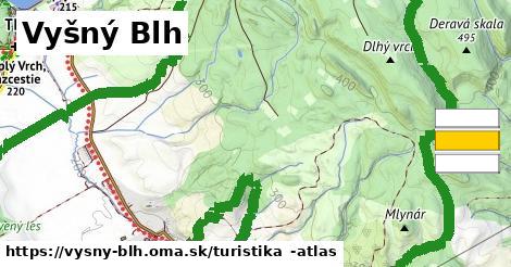 Vyšný Blh Turistické trasy  