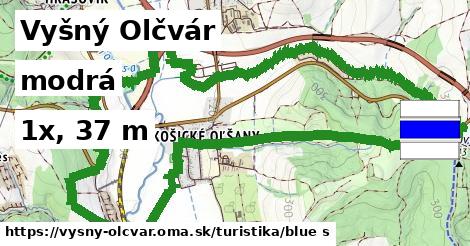 Vyšný Olčvár Turistické trasy modrá 