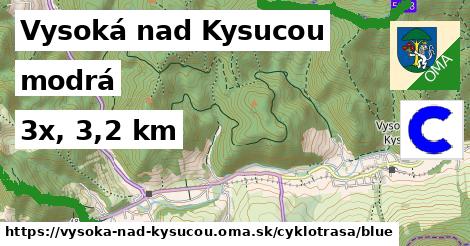 Vysoká nad Kysucou Cyklotrasy modrá 