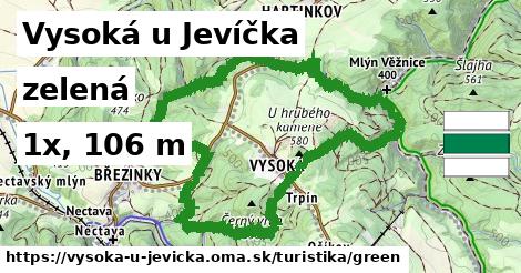 Vysoká u Jevíčka Turistické trasy zelená 