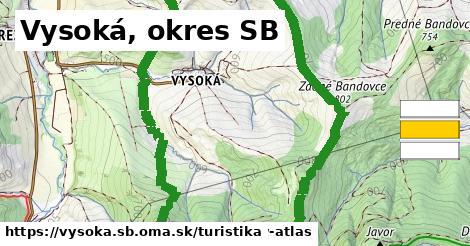 Vysoká, okres SB Turistické trasy  