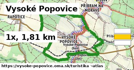 Vysoké Popovice Turistické trasy  