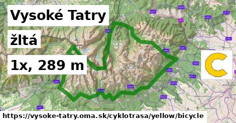 Vysoké Tatry Cyklotrasy žltá bicycle