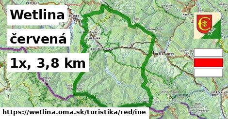 Wetlina Turistické trasy červená iná