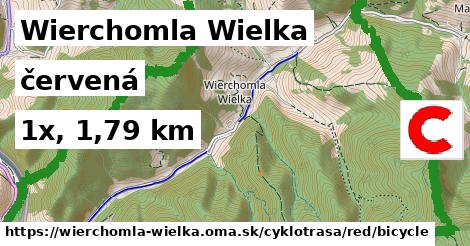 Wierchomla Wielka Cyklotrasy červená bicycle