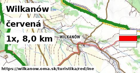 Wilkanów Turistické trasy červená iná