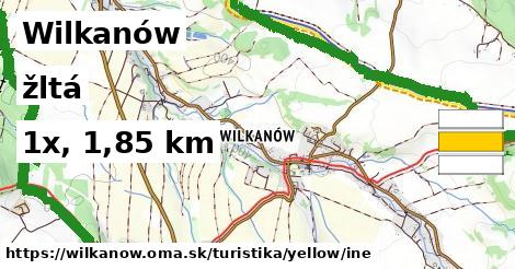 Wilkanów Turistické trasy žltá iná