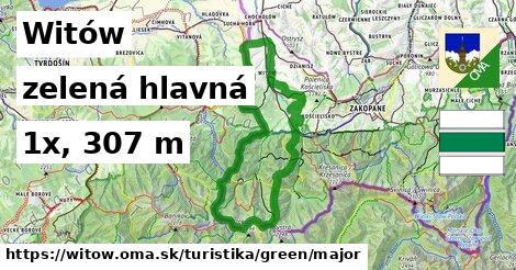 Witów Turistické trasy zelená hlavná