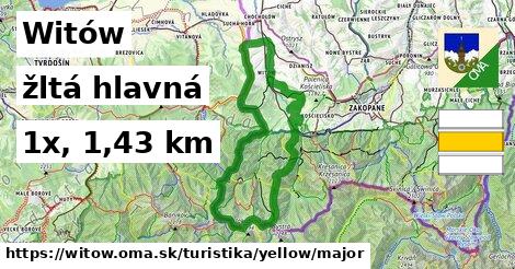 Witów Turistické trasy žltá hlavná