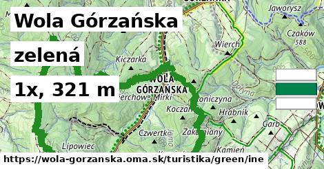 Wola Górzańska Turistické trasy zelená iná