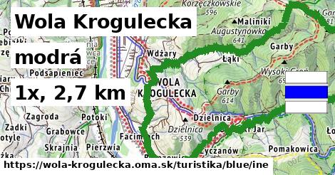 Wola Krogulecka Turistické trasy modrá iná